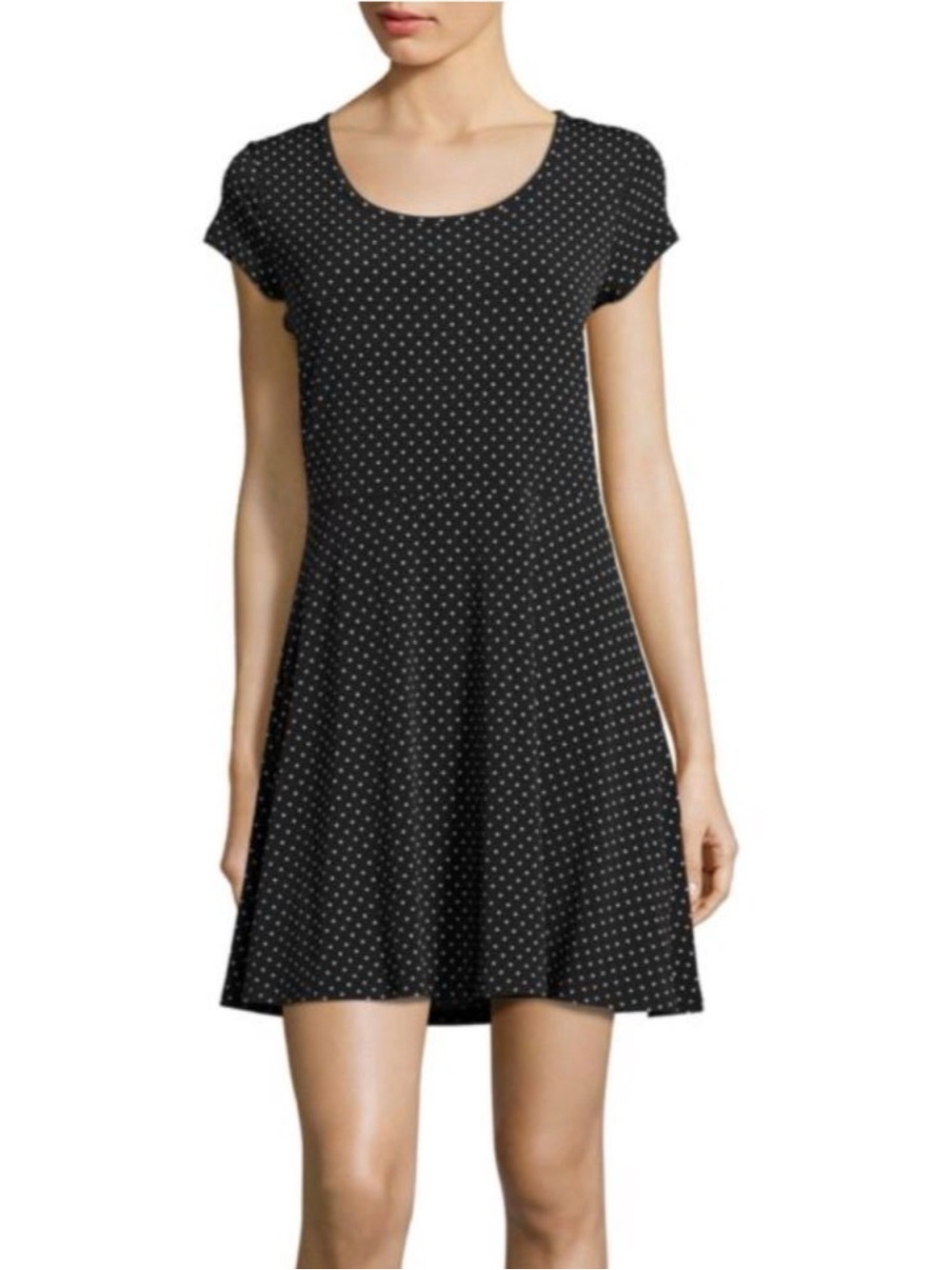Michael Kors Polka Dot Skater Dress sz medium very stretchy & flowy EXCELLENT